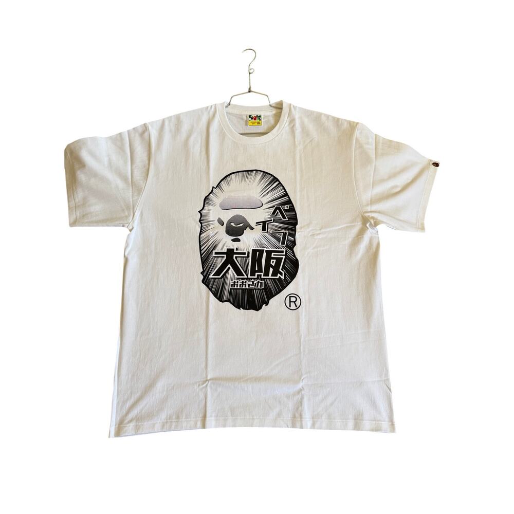 BAPE Osaka Store Exclusive Ape Head Tee White 2XL Kanji Graphic Shirt